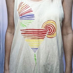 Rainbow cocktail tank top coverup